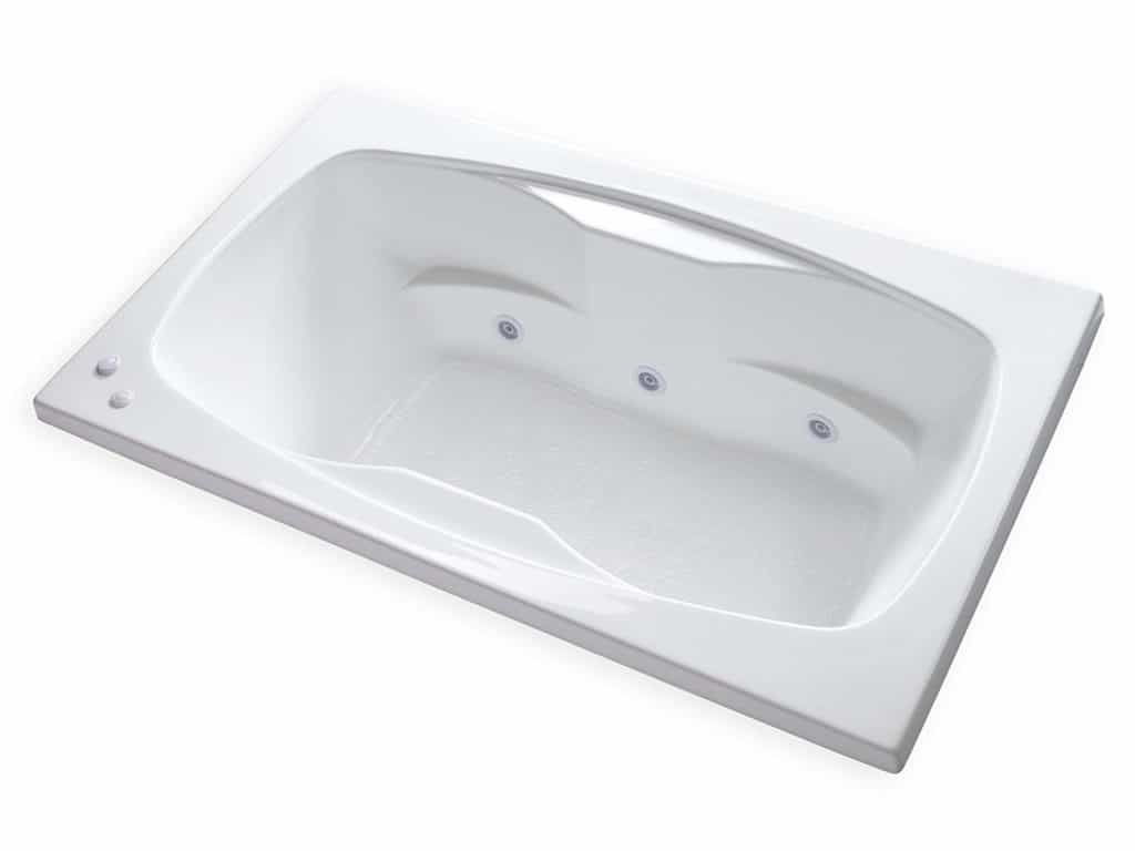 Carver Tubs Rectangle Drop In Self Draining Whirlpool Bathtub
