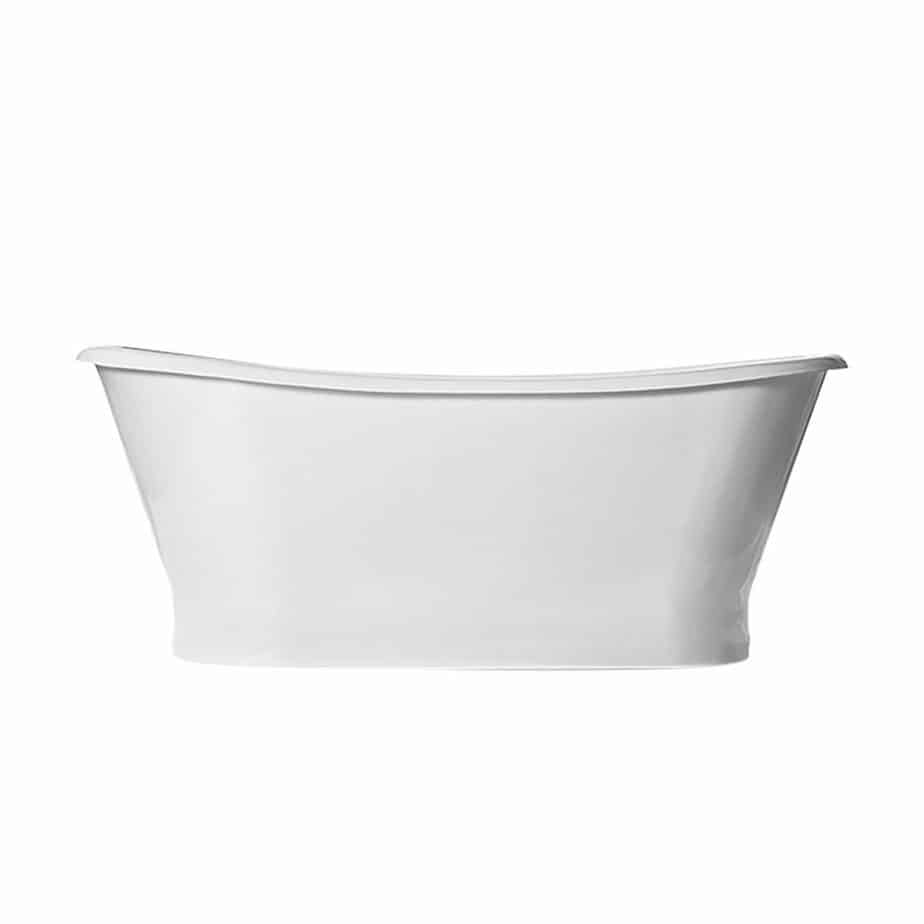 Maykke Montebello 70 Inches Transitional Oval Cast Iron Freestanding Bathtub