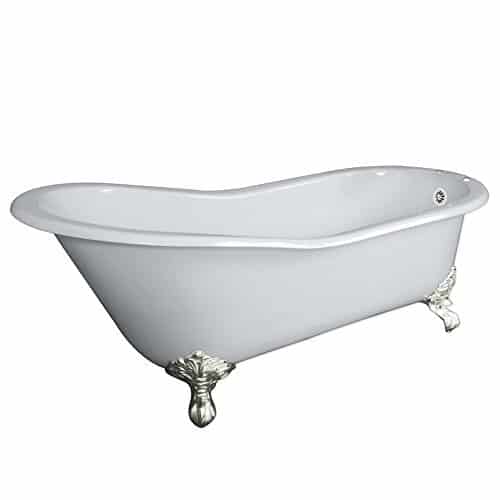 The Tub Connection Chariton Claw Foot 61 Inches Cast Iron Slipper Bathtub