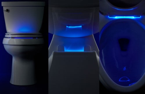 toilet with blue light