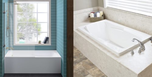 Alcove versus Drop In Bathtub